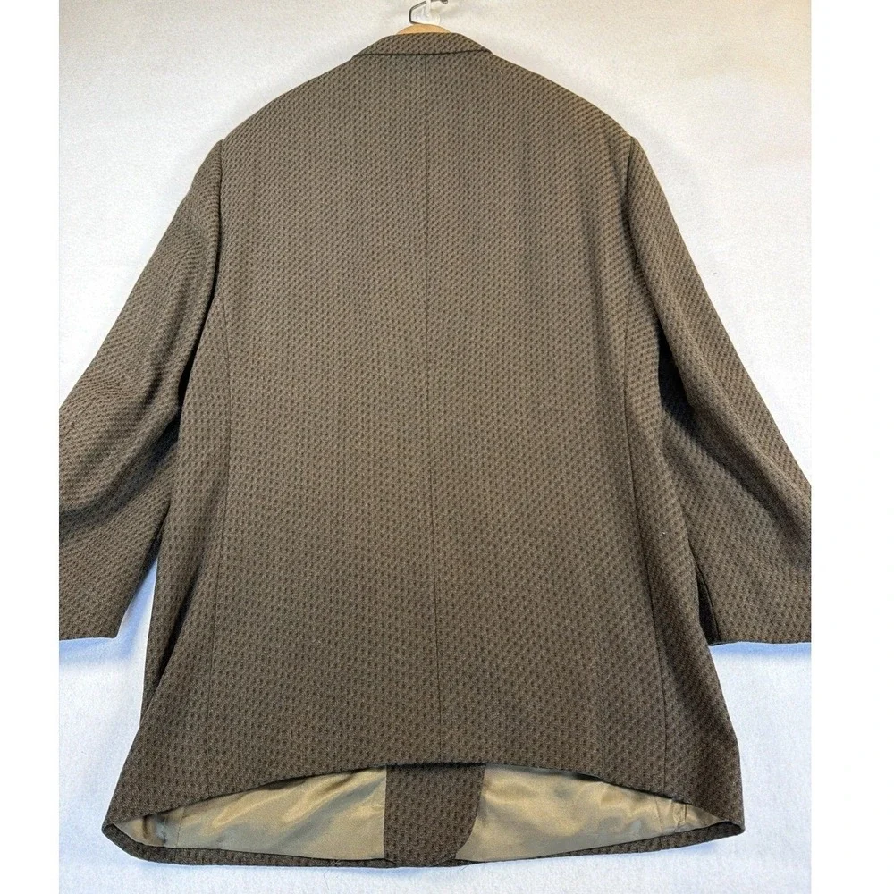 Tallia Uomo Mens 42R Brown Worsted Wool 3-Button‎ Blazer Sport Coat Vintage USA